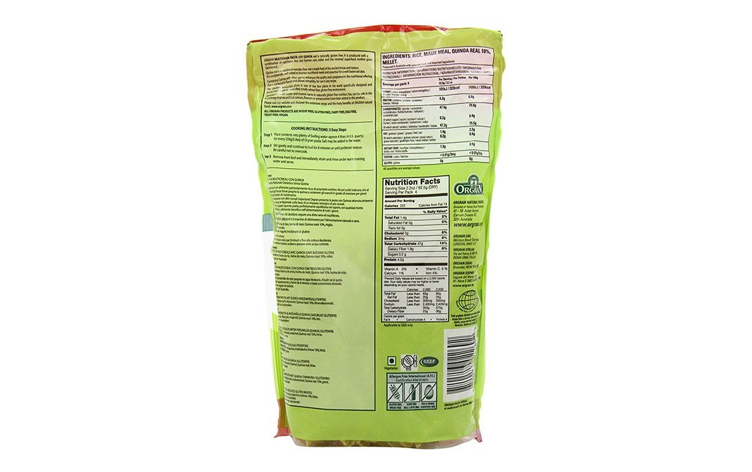 Orgran Gluten Free Quinoa Spirals    Shrink Pack  250 grams